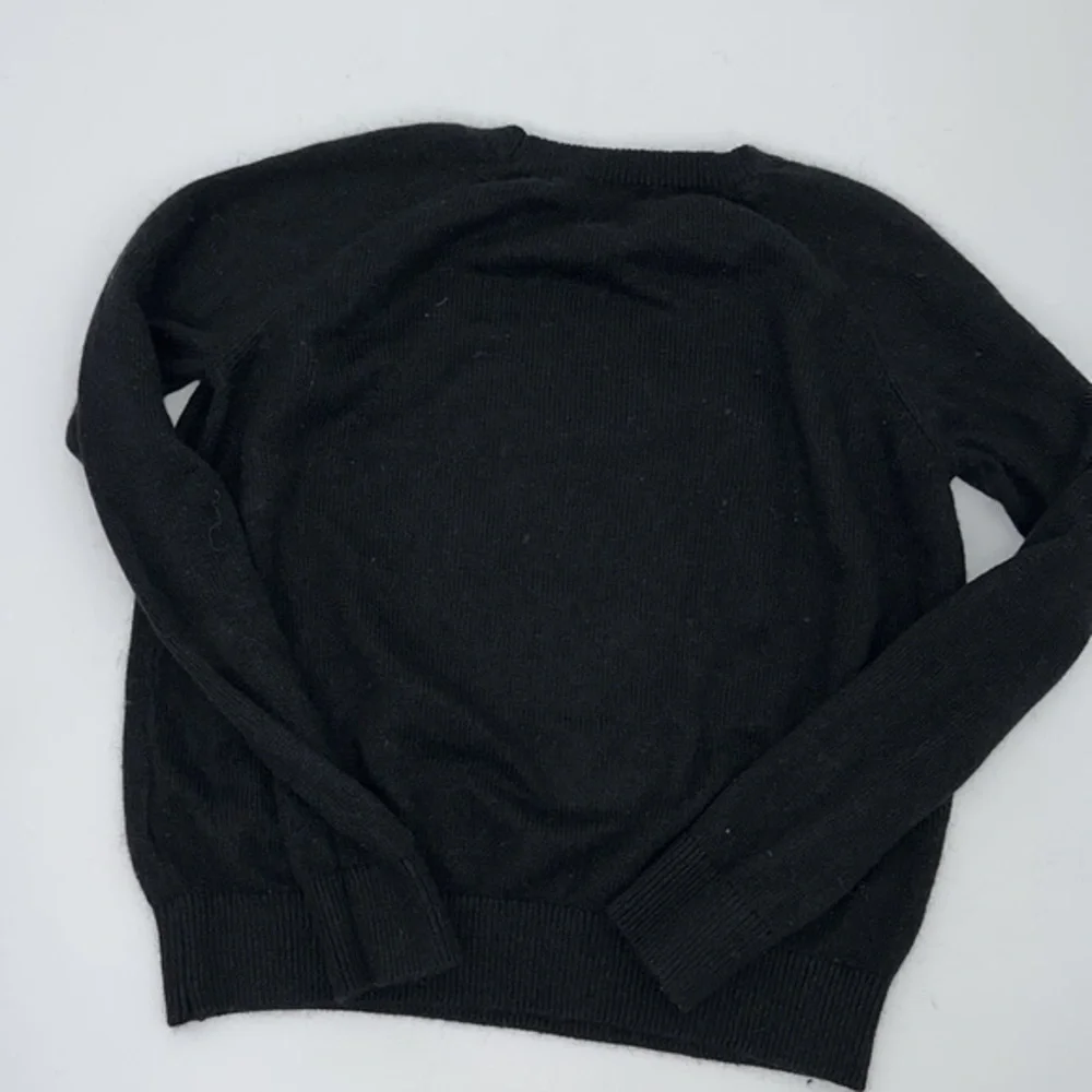 UEC black H&M sequin and beaded OWL sweater crewneck small
